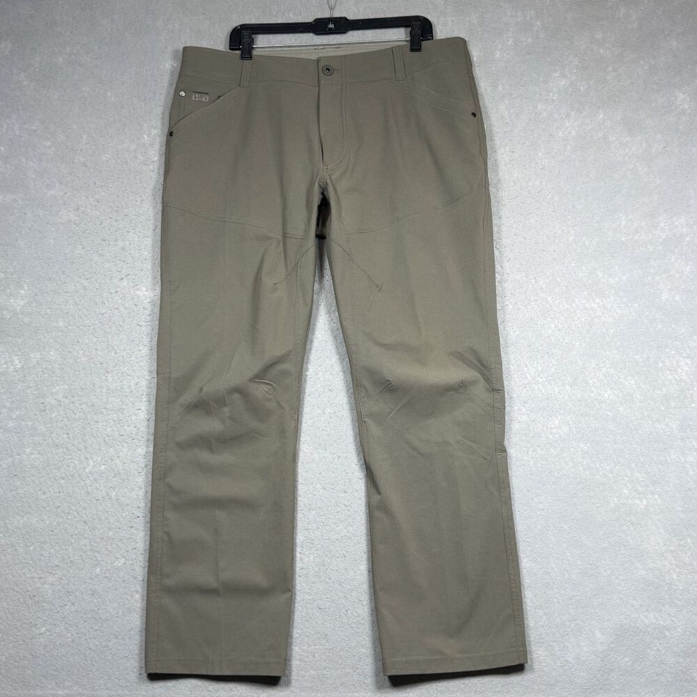 KUHL Silencr Pants Mens 38 Khaki Hiking Outdoor Activewear Pockets Inseam 30”